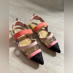 Fendi slingback flats size 40
